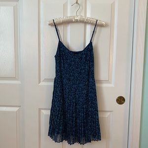 Hollister Women’s Navy Floral Pleated Skater Dress